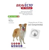 Antipulga Bravecto 10-20KG x 1 Tab Protección Mensual